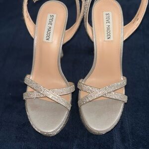 Steve Madden Metallic Strappy Heels